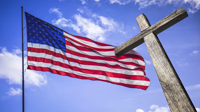 flag and cross